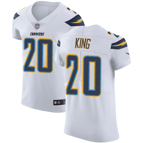 Nike Chargers #20 Desmond King White Men's Stitched NFL Vapor Untouchable Elite Jersey